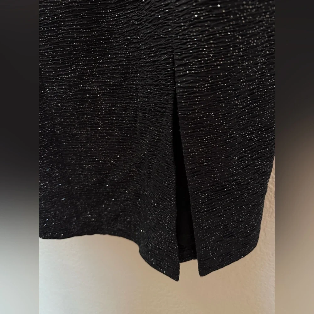 Eliza J Strapless Black & Silver Shimmer Dress | Glam Formal| Size 6 - Picture 5 of 14